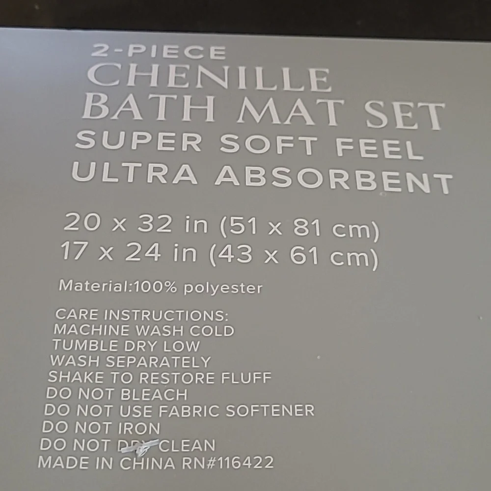 SoHo Loft Chenille Bath Rug Set